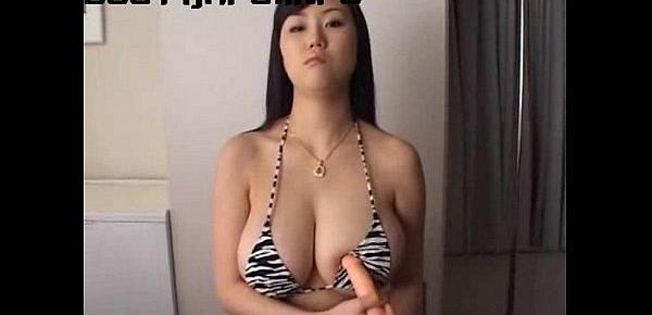 Tits asian yuna skinny dildo