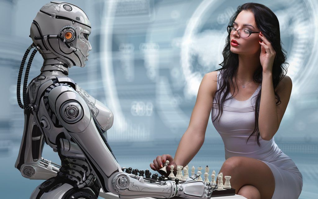 Female robot with future