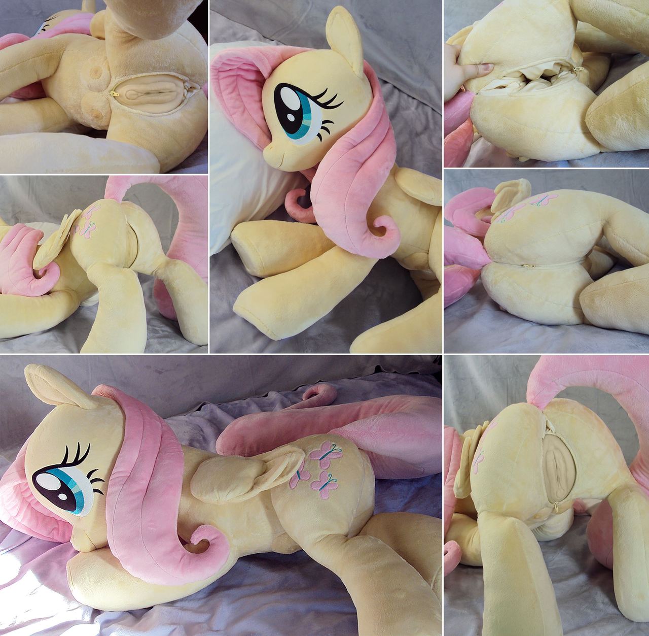 Fluttershy with horsecock dildo