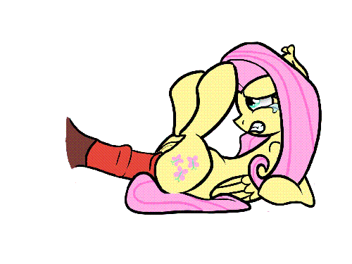 Fluttershy with horsecock dildo
