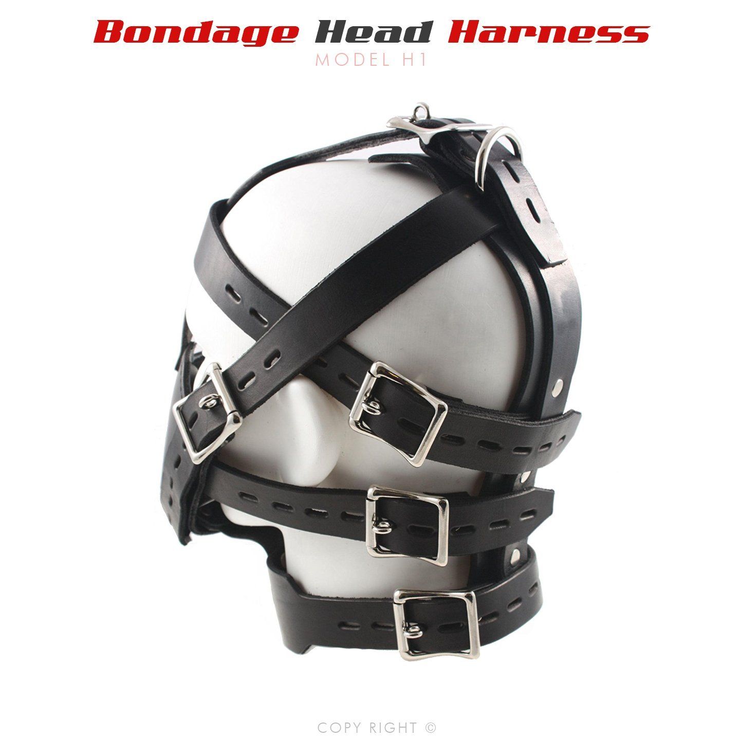 Leather bondage helmet