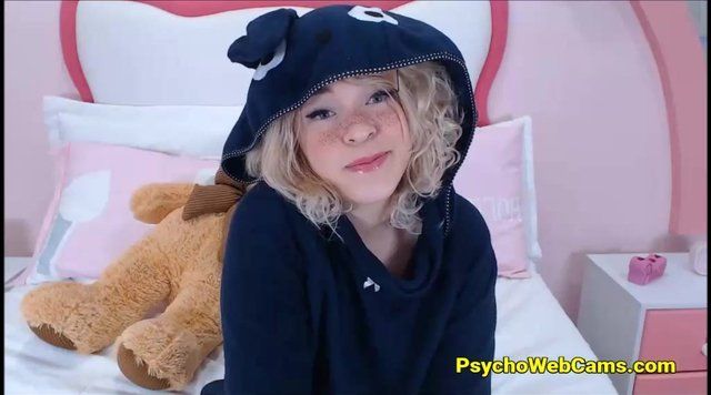 Young blond multiple orgasms alone