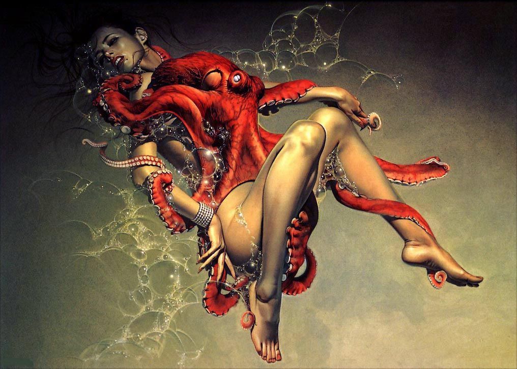 Octopus sex with women