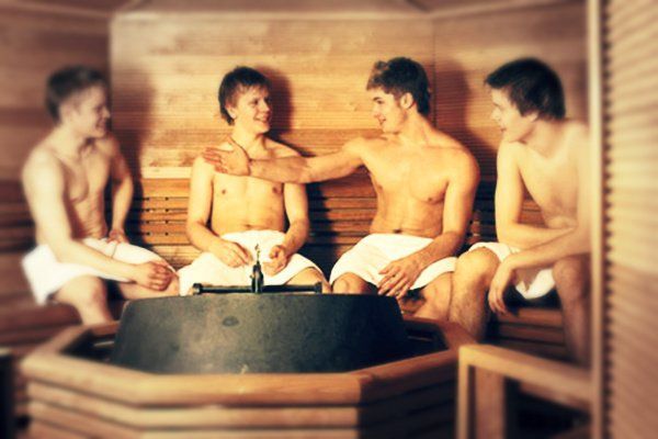 Versace reccomend Men sex in saunas