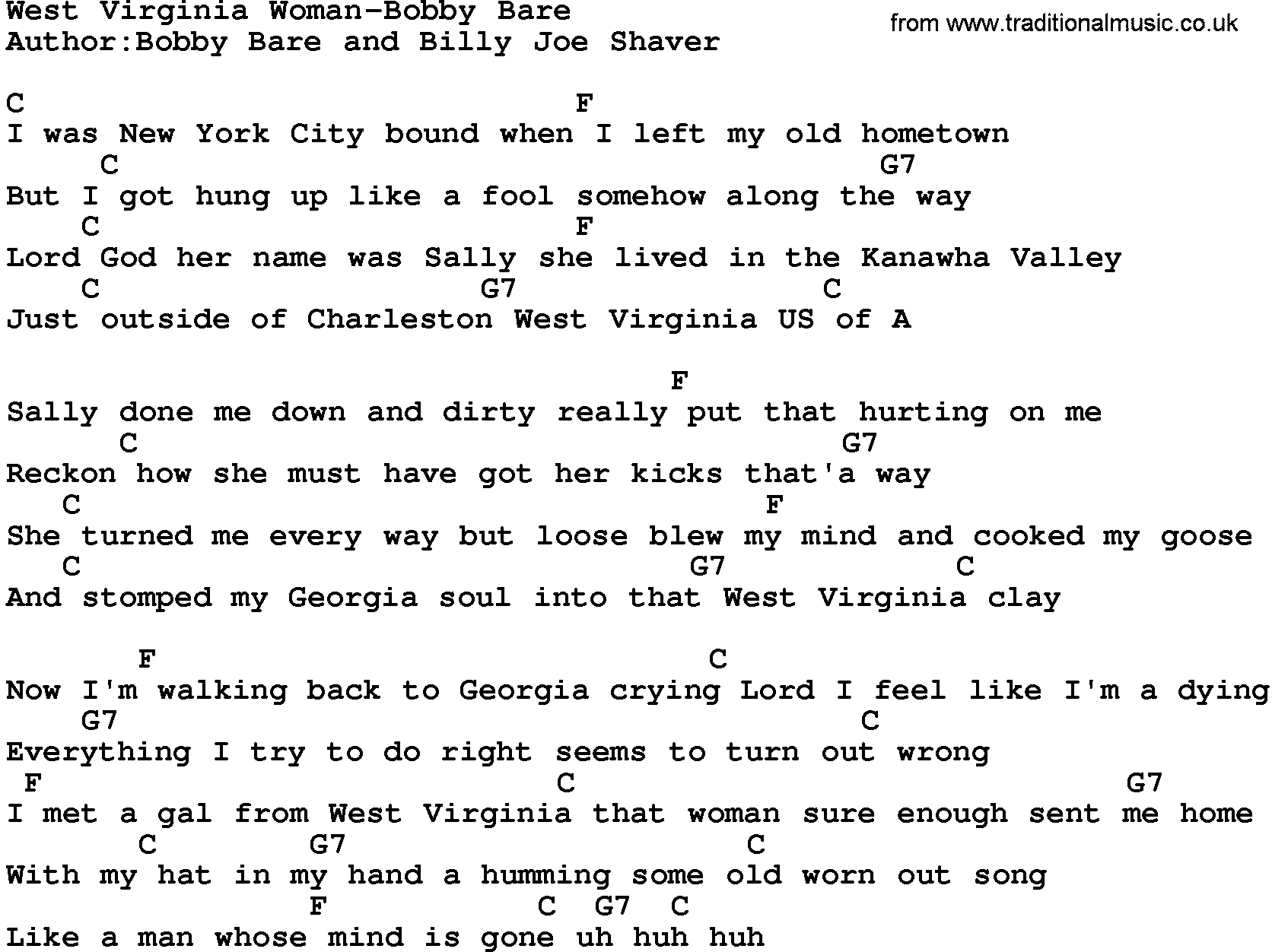Thunderhead reccomend Lyrics to girl from west virginia