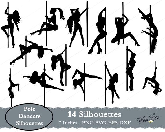 Pole dance stripper clips