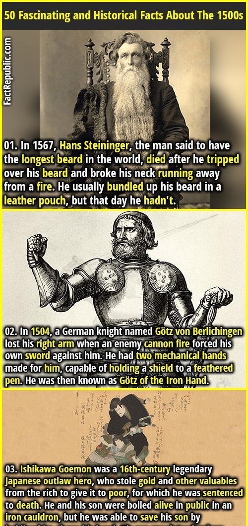 Ghost reccomend Funny facts about the 1500s