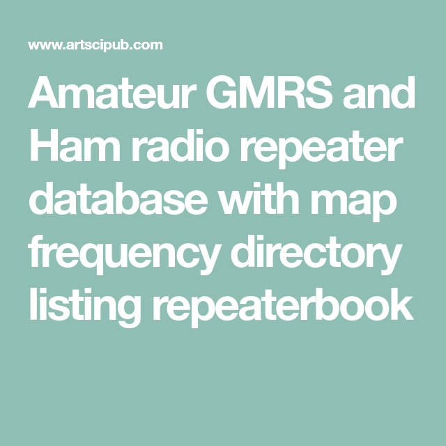 Amateur repeater listings