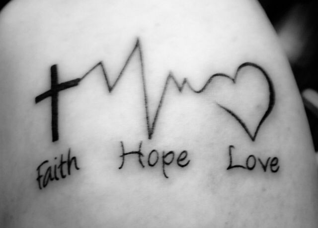 Foot-long reccomend Faith hope and love tattoos