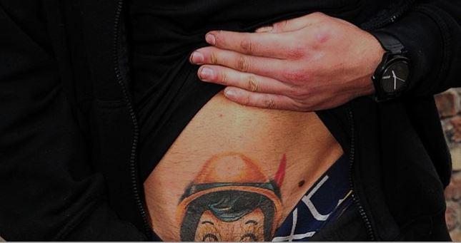 Pinocchio tattoo on penis