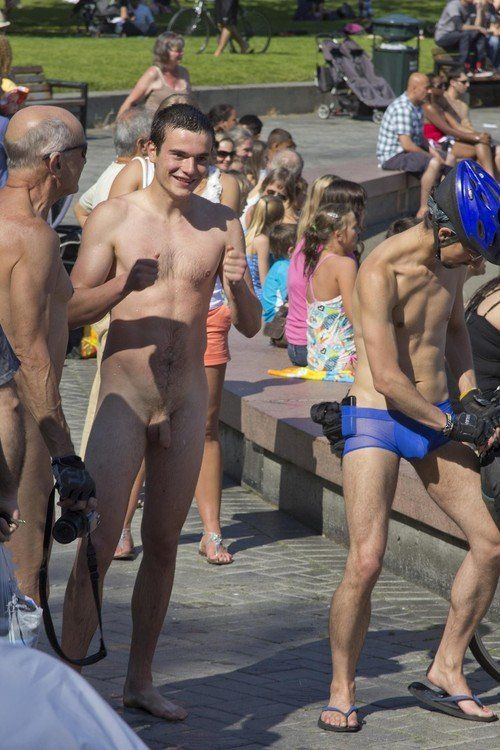 Naked dudes in public