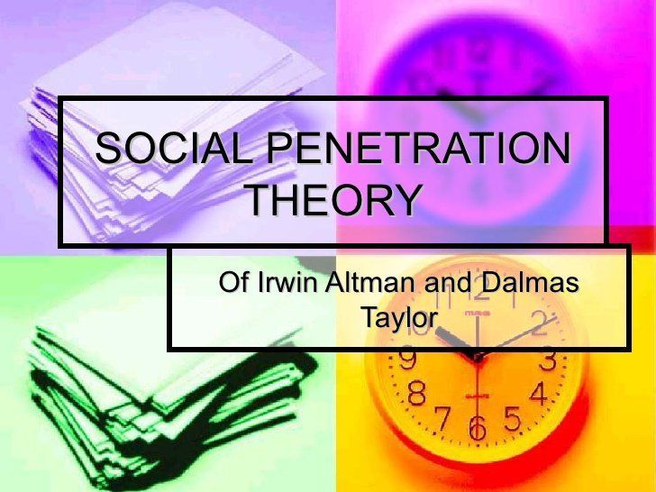 Ribeye reccomend Dalmas taylor social penetration theory