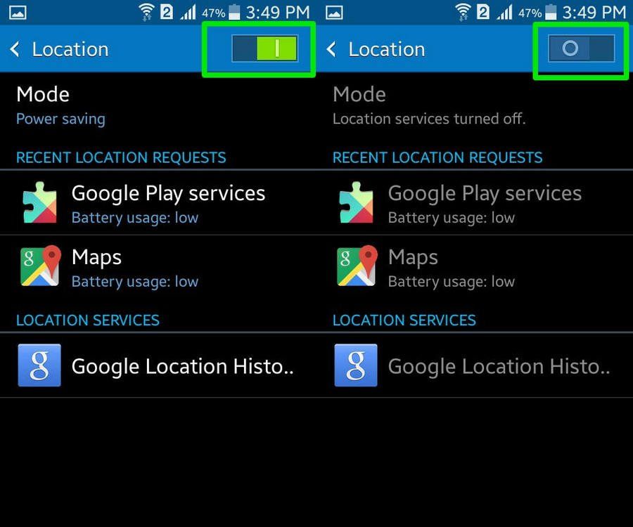 best of Turn How location on android to off