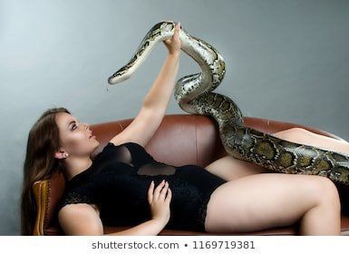 Snake big boob girl