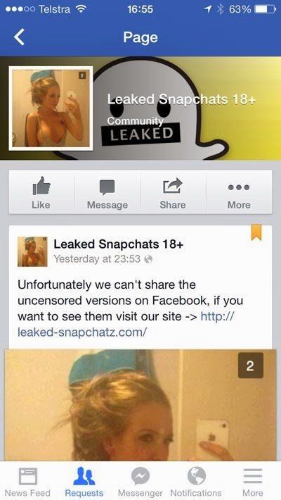 Snap chat leaks uncensored