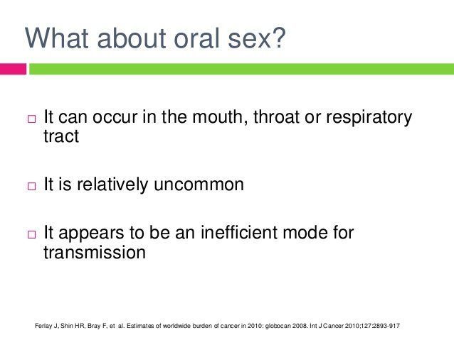 Hpv from oral sex