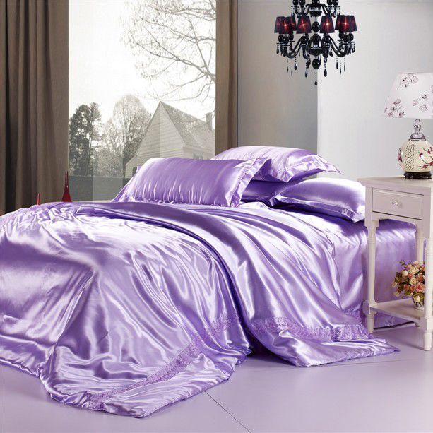 Dove reccomend White pantyhose on purple satin sheets