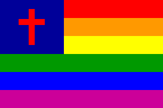 Gay cross flag