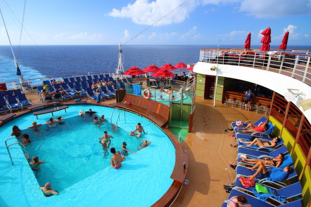 Carival cruise ship bikini video