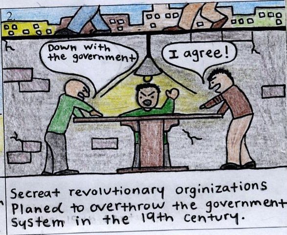Cartoon strip american revolution