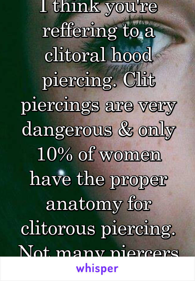 Diamond reccomend Clit hood peircing