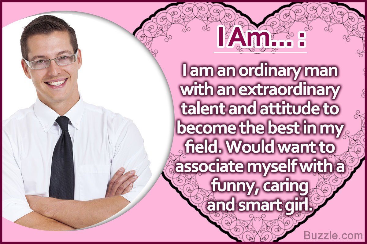 Dating site description examples for men