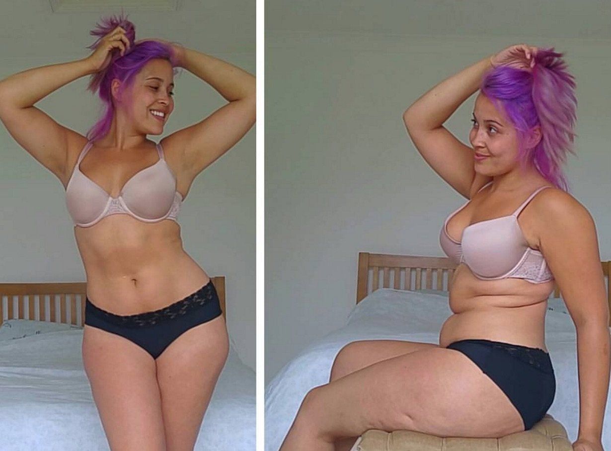 best of Stomach rolled Bikini over but fit