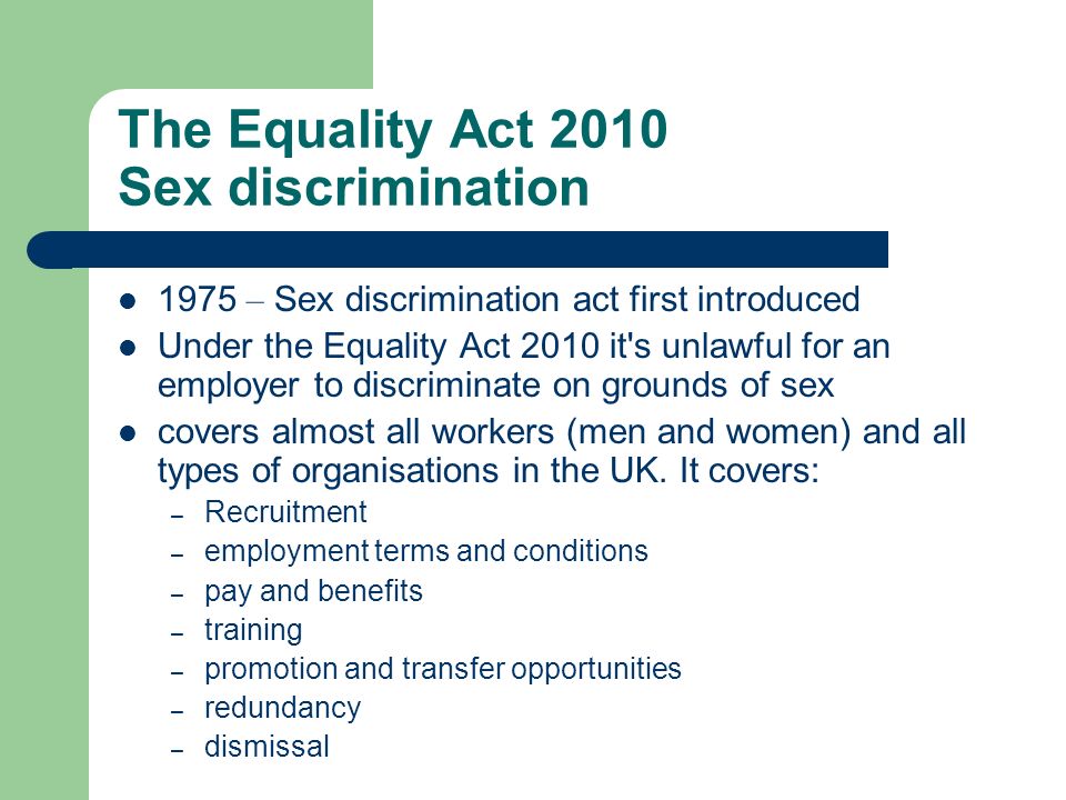 Ki-No-Wa reccomend Employment sex discrimination act