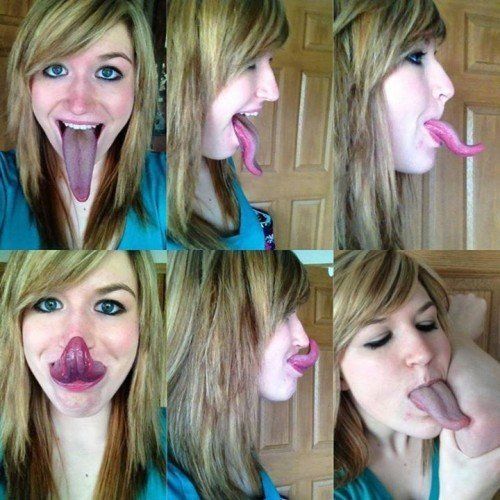 Lick long tongue