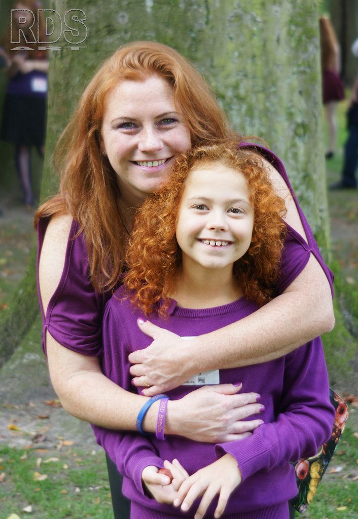 Mother and redhead daughter