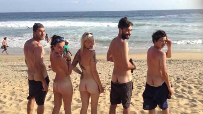People at nude beach