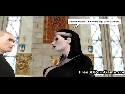 Cartoon porn: black nun