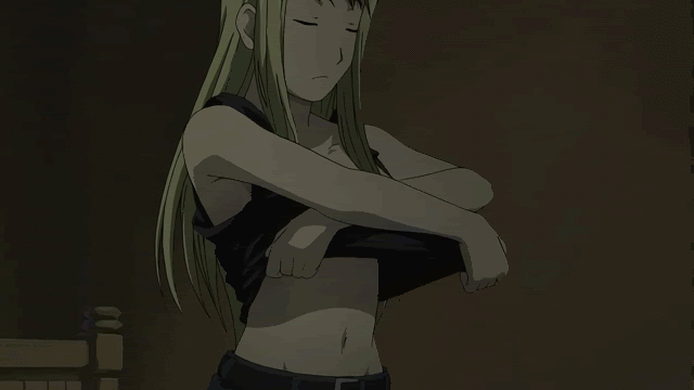 Winry stripping sexy