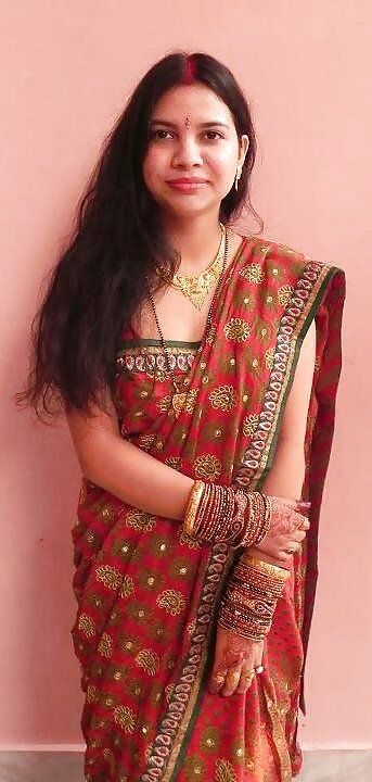best of Girl indian red nude saree in