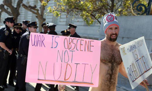 Naturism or nudism erection